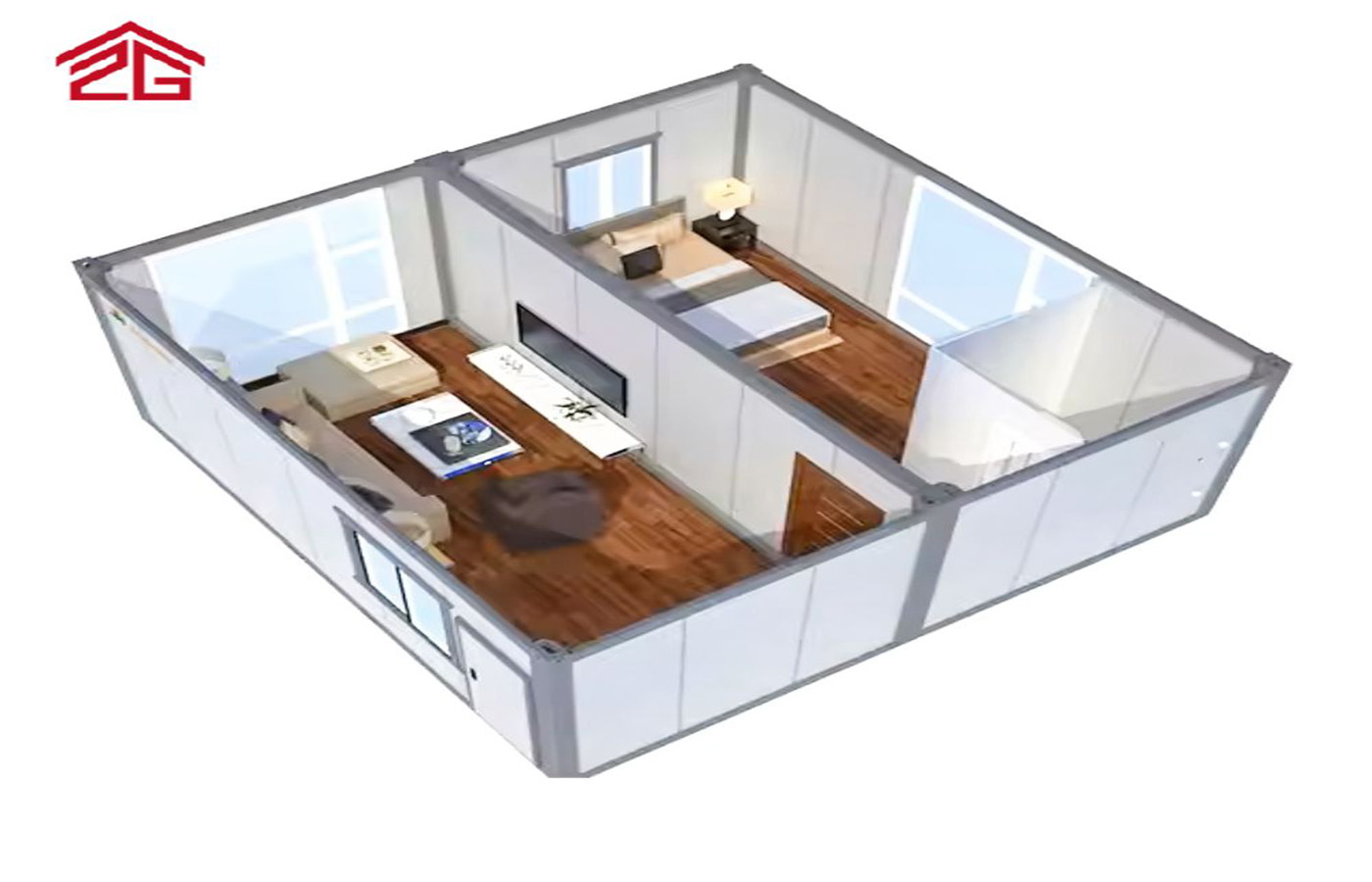 40 Fuß werkseitig angepasstes Fertighaus, tragbarer temporärer Schlafsaal oder Hotel 40 Fuß werkseitig angepasstes Fertighaus, tragbarer temporärer Schlafsaal oder Hotel