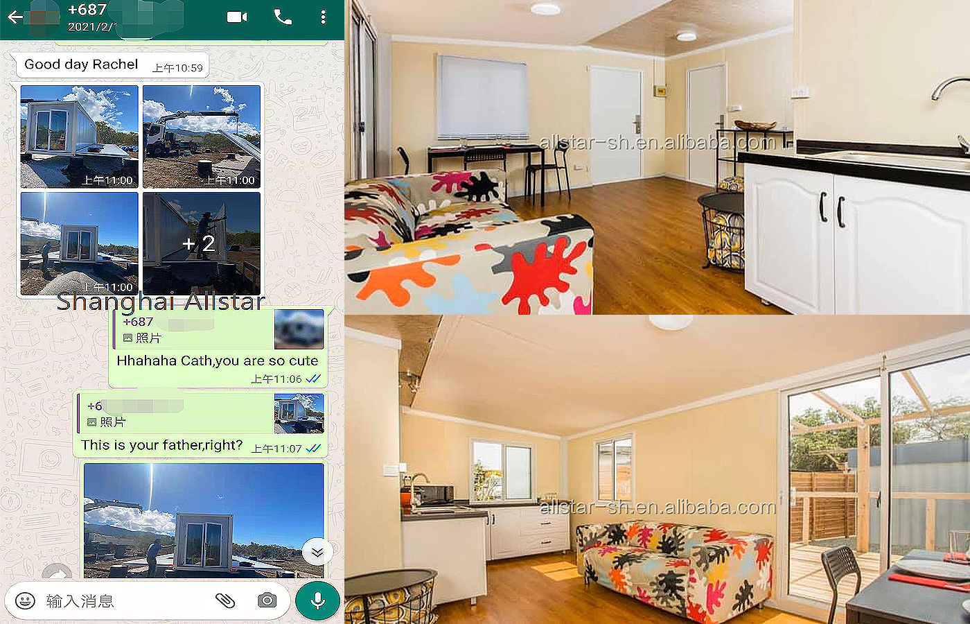Moderner, erweiterbarer 20-Fuß-Container, maßgeschneiderter Laden mit raumhohen Fenstern Moderner, erweiterbarer 20-Fuß-Container, maßgeschneiderter Laden mit raumhohen Fenstern