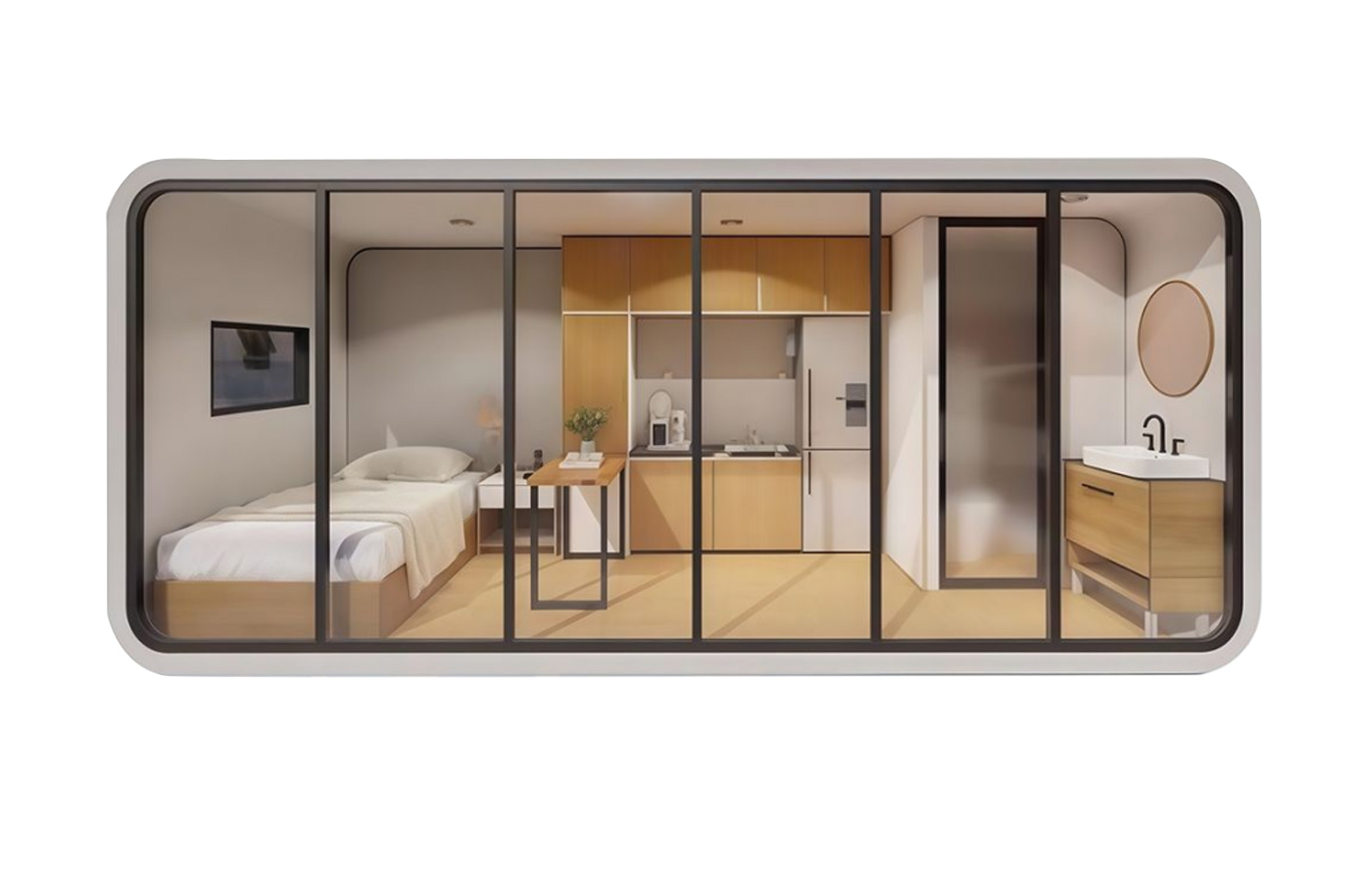 30 Fuß schönes Ferienresort-Hotel, maßgeschneidertes Containerhaus mit Apfelhütte am Meer